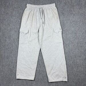 Pro Club Cargo Sweatpants Mens XL Gray Fleece Heavyweight Pockets 0248